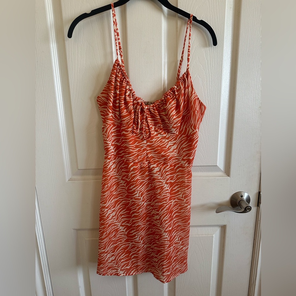 RESA Orange Zebra “Juniper” Mini Dress
